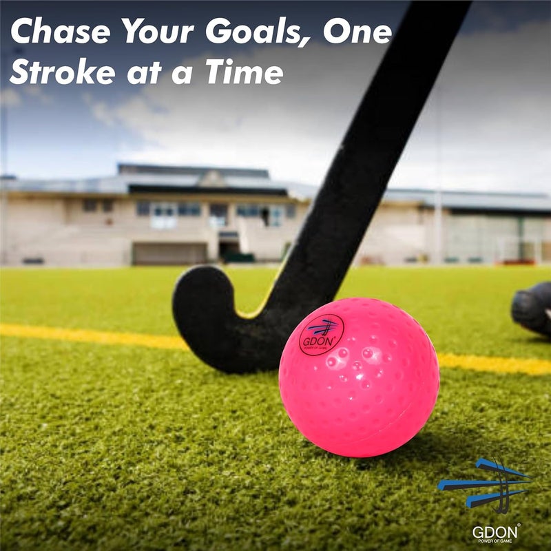 GDON Hockey Hollow Truf Match Practice Balls (Pack of 12 Color Pink) - Image 4