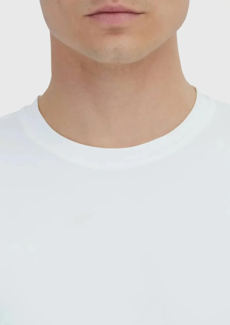 RAMSEY White Plain Crew Neck T-Shirt