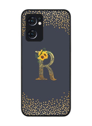 Rugged Black edge case for Oppo Find X5 Lite, Slim fit Cover - Custom Monogram Initial Letter Floral Pattern Alphabet - R (Grey ) - pzsku/Z6B72663E22D0D1FA5E55Z/45/_/1717839907/6c3c7d7c-b854-49b0-b671-4cdd16ec226e