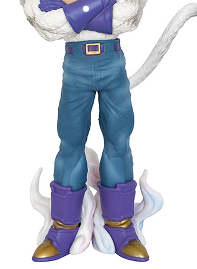 Dragon Ball White Super Saiyan 4 Vegeta Action Figure Decorative Resin Sculpture Home Decor Statue, Art Figurine Home Ornament Decoration for Office, Living Room, Bedroom, Book Shelf, TV Cabinet, Desktop
