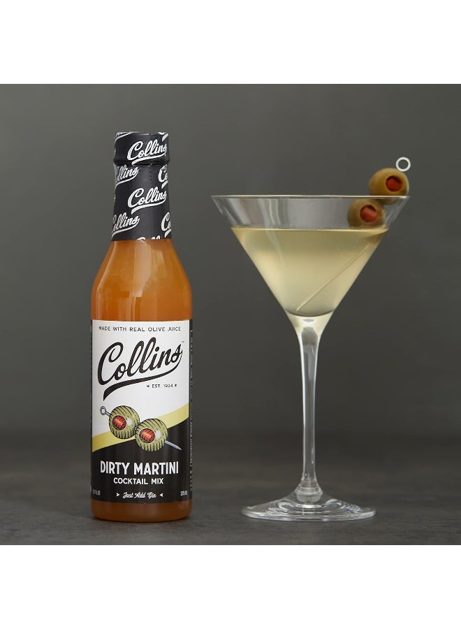 Collins Dirty Martini Mix Made with Real Olive Brine for The Bold Flavor You Need | Classic Cocktail Recipe Ingredient, 12.7 fl oz, 12.7 oz, Black - Image 5