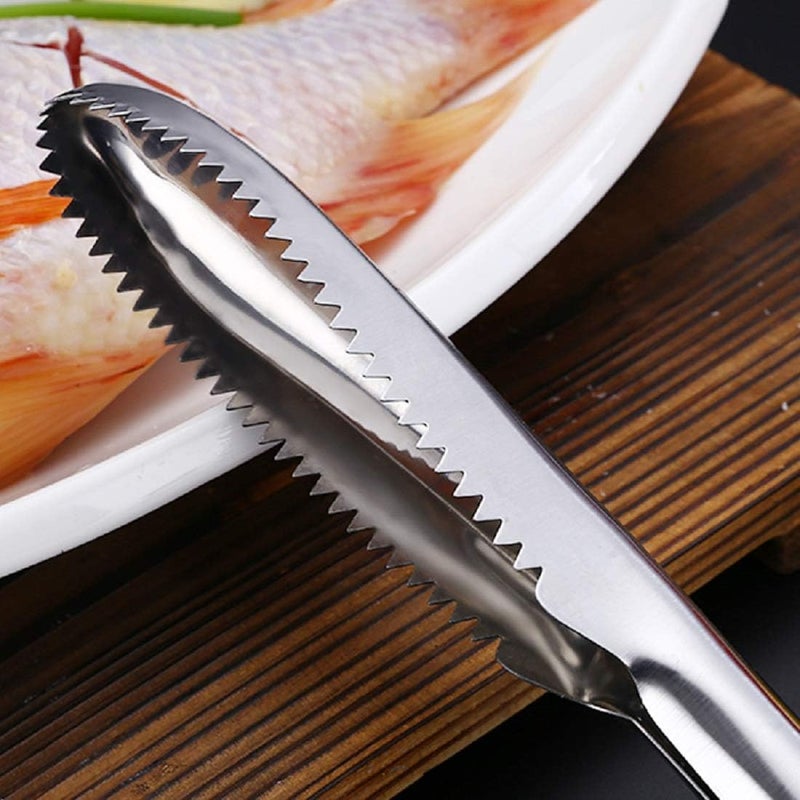 COPORA Fish Scaler Brush Fish Scaler Remover with Stainless Steel Sawtooth Easily Remove Fish Scales-Cleaning Brush Scraper Kitchen Tool - Image 2