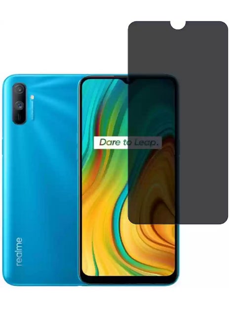 Tempered Glass Screen Protector Anti-Spy Privacy Designed For Realme C3  Full Screen Coverage And Bubble Free