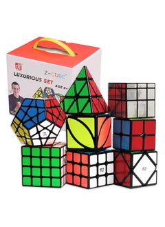 Qiyi Rubik's Cube Set - 8 Pack Magic Cubes (2x2, 3x3, Pyramid, Megaminx)