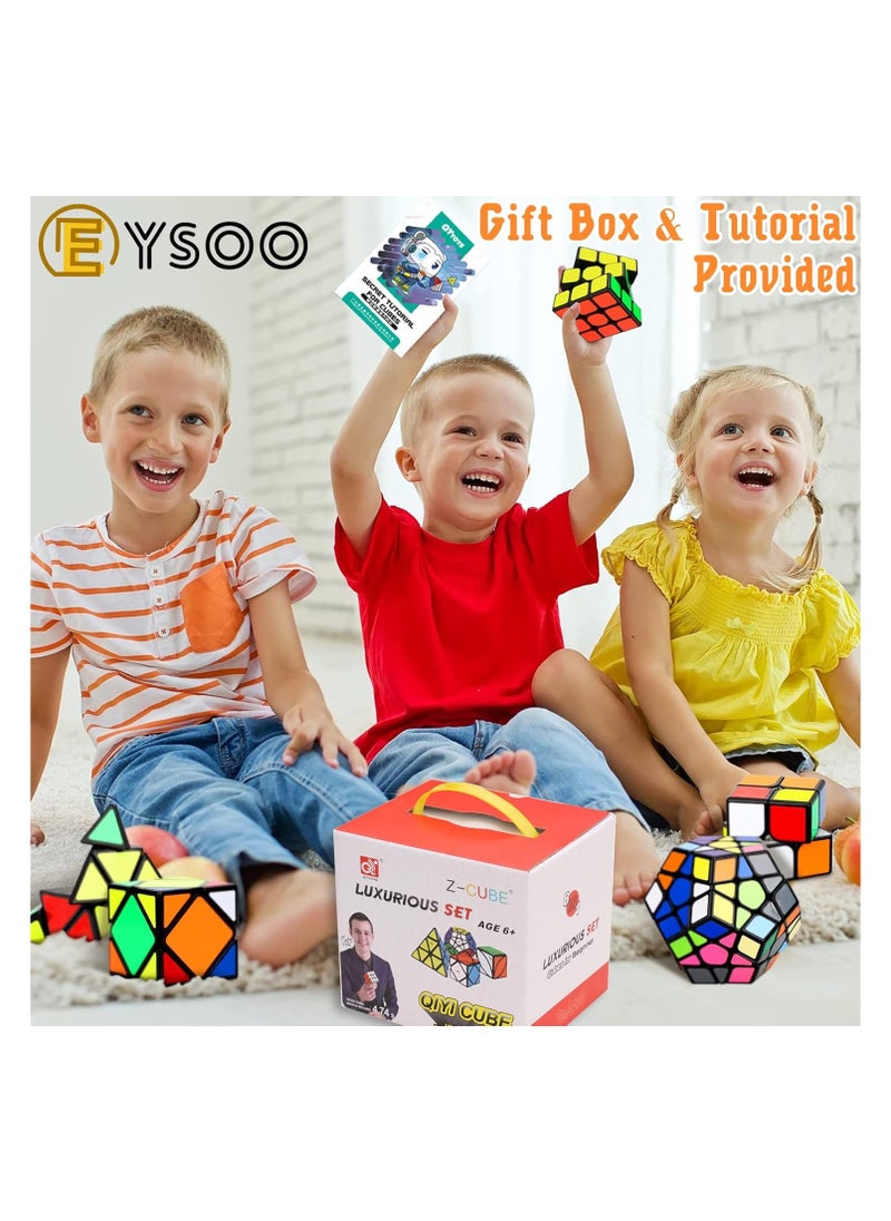 QiYi - Qiyi Rubik's Cube Set - 8 Pack Magic Cubes (2x2, 3x3, Pyramid, Megaminx) - Image 1