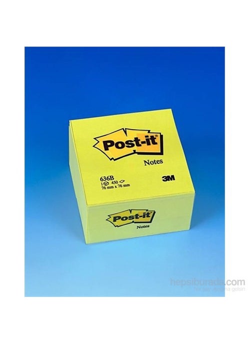 Post It - ® Cube Note, Yellow, 450 sheets, 76x76mm - Image 1