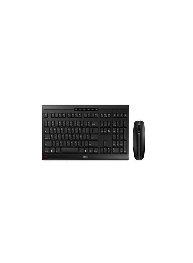 CHERRY Stream Desktop Recharge Keyboard and Mouse Wireless Combo (Black) - Image 1