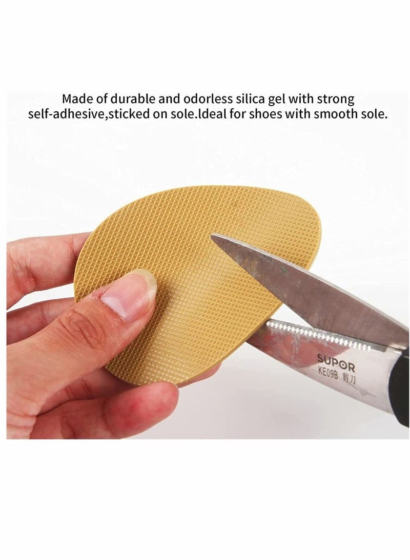 KASTWAVE Non-Skid Shoe Pads, Non-Slip Shoe Stickers Self Adhesive Shoe Sole Protectors for Man and Women, Silicone Anti-Slip Sticker Used for High Heels Non-Slip Noise Reduction (Apricot, 6 Pairs) - Image 4