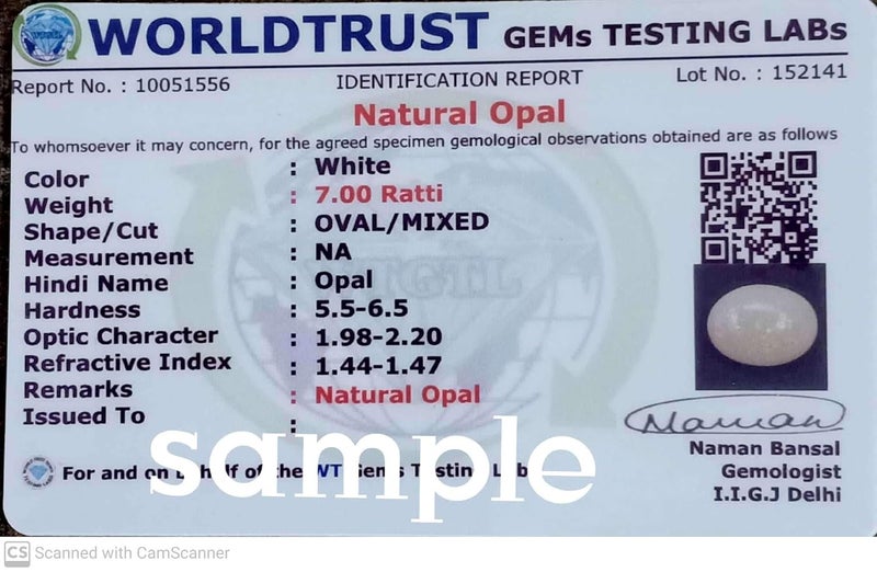 LMDPRAJAPATIS 9.25 راتي 8.40 قيراط أوبال فضة قلادة أصلية ومعتمدة من حجر الأوبال الطبيعي، غير مُسخن وغير مُعالج للرجال والنساء بواسطة مختبر معتمد. - Image 3