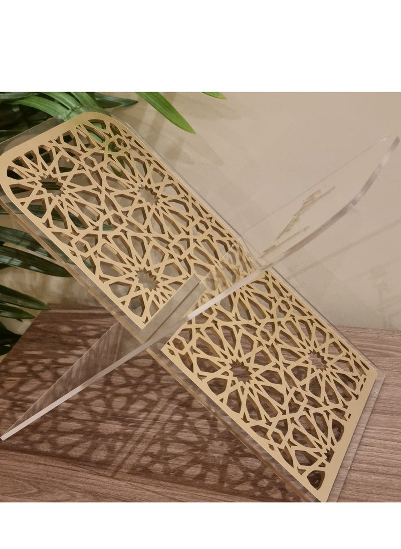 fan baytk - Transparent holder with laser-cut wood layer and distinctive page divider, suitable for Ramadan gifts - Image 1