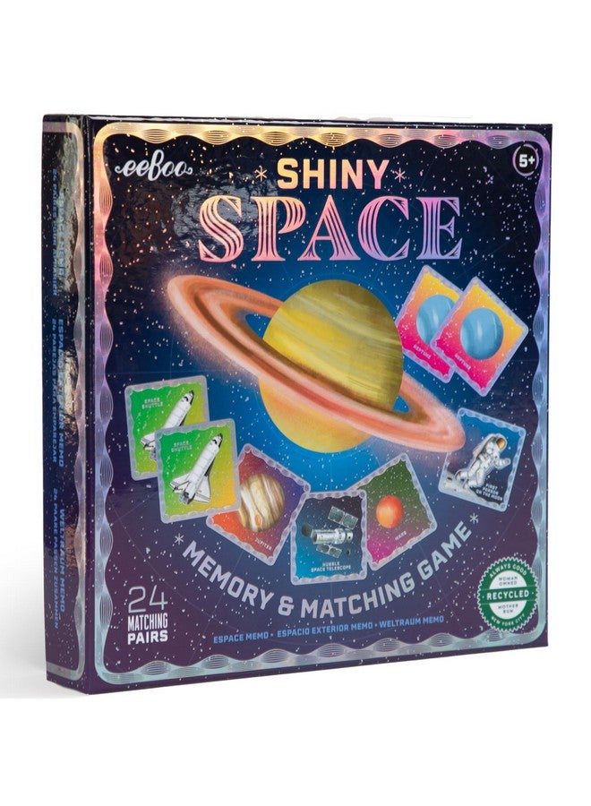 eeBoo: Shiny Space Memory & Matching Game - 24 Pairs to Match & Memorize, Colorful Tiles, Encourages Recognition, Concentration Skills, Kids Ages 5+ - Image 1
