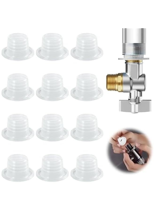 Faucet Leak-Proof Sealing Gasket, 12 PCS Upgraded Spiral Inner Faucet Silicone Gasket Sealing Ring Rubber Cover, Faucet Washer Replaces Plug Pipe Sealing Rings Rubber Gasket for Faucet Hose - Clear  - Image 1