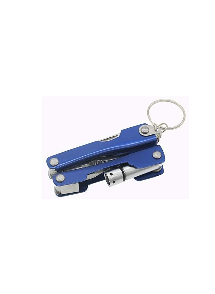 Generic - Outdoor Camping Portable Stainless Steel Multi-Function Folding Keychain Plier With Mini LED Light - Image 1