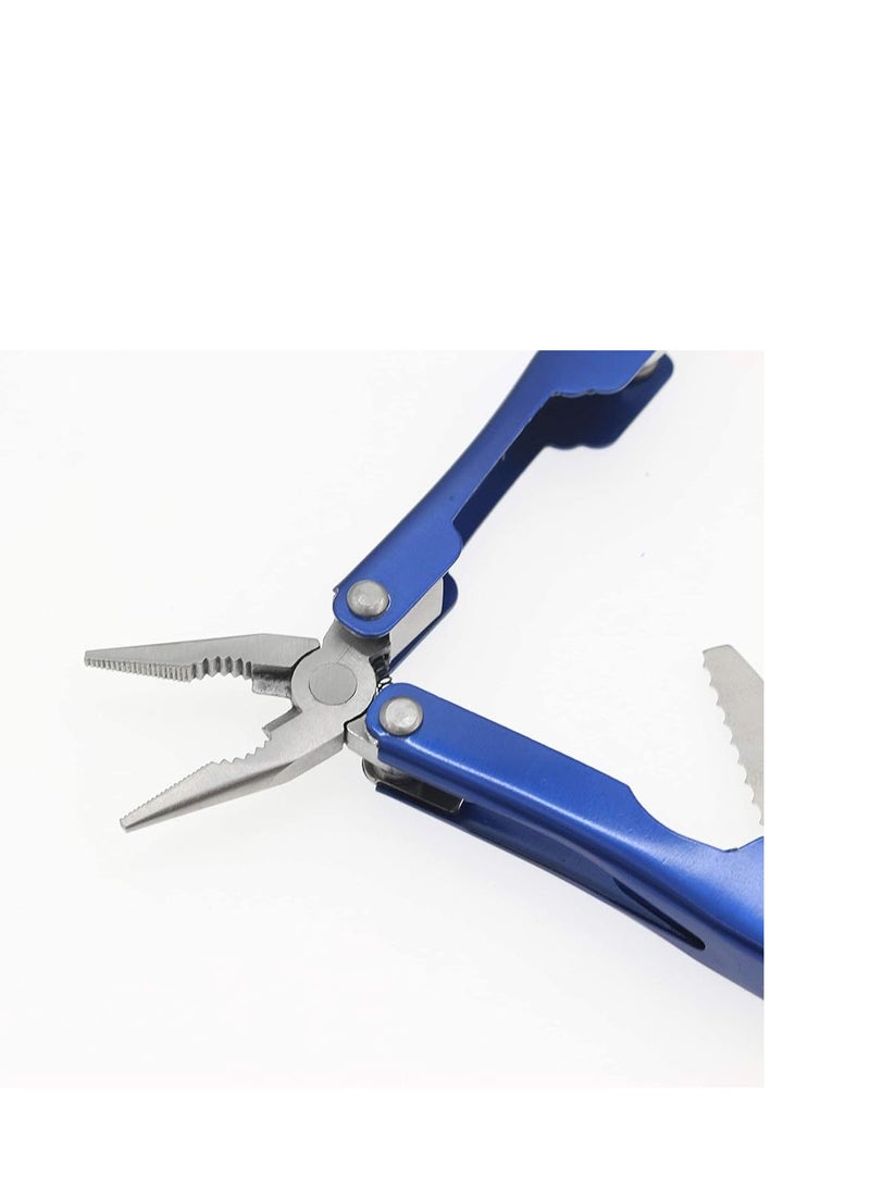 Generic - Outdoor Camping Portable Stainless Steel Multi-Function Folding Keychain Plier With Mini LED Light - Image 1