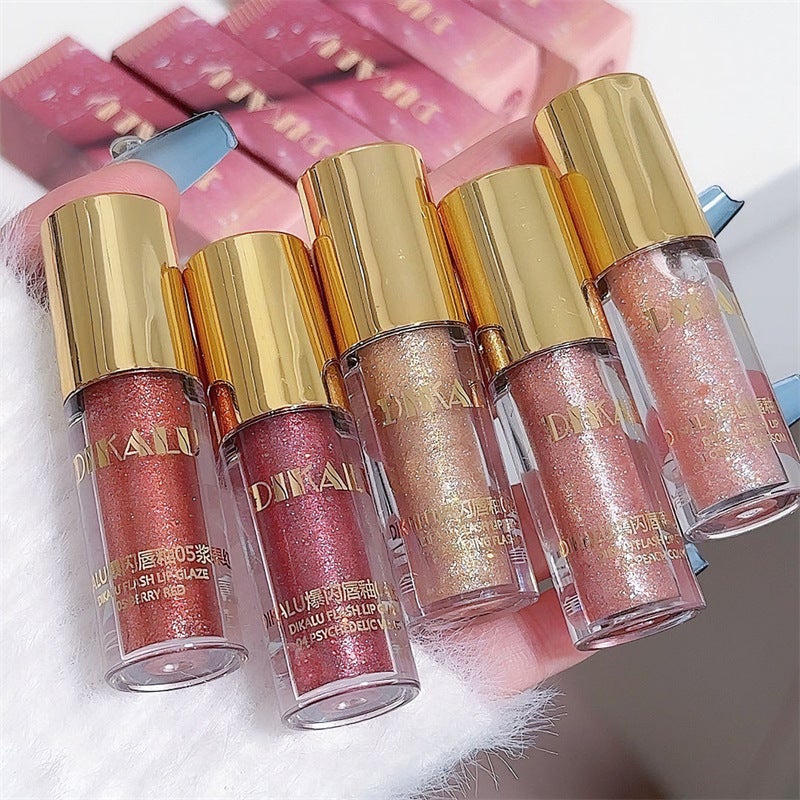 Dikalu Flash Lip Glaze 01 Cherry Blossom Powder – Transparent Lip Gloss for All Skin Types - Image 3