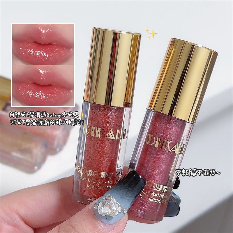 Dikalu Flash Lip Glaze 01 Cherry Blossom Powder – Transparent Lip Gloss for All Skin Types - Image 4