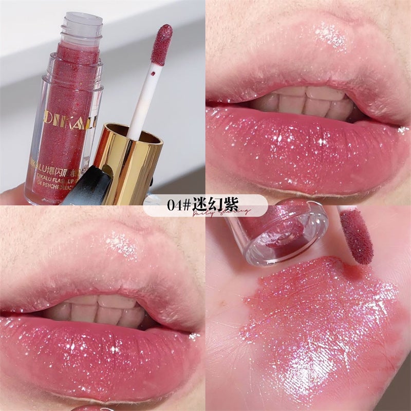 Dikalu Flash Lip Glaze 01 Cherry Blossom Powder – Transparent Lip Gloss for All Skin Types - Image 1