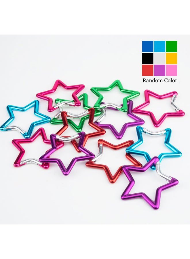 SWATOM Aluminum Star Shape Carabiner Clip Spring Snap Hook Keyring Carabiners Keychains Outdoor Accessories (2.6 Inch) - Image 4