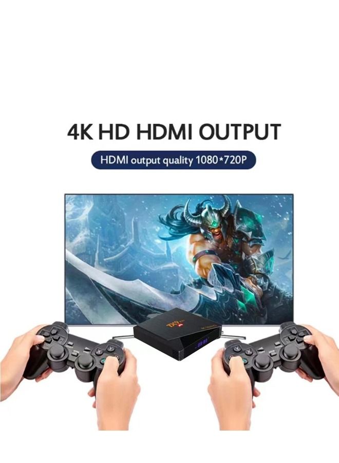 Dual System Android Smart TV Box & Game Box 9,000+ with 3D Games Console 4K Media Player YouTube 2.4G