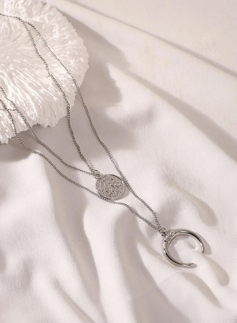 SOHI Contemporary Layered Artificial Necklace Jewellery