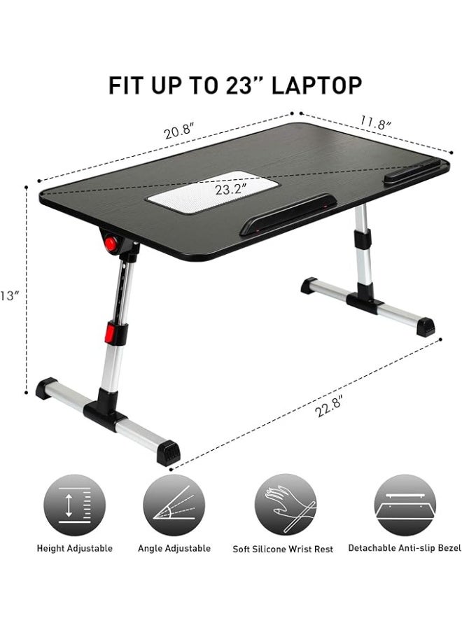 Adjustable Laptop Bed Table – Portable & Foldable Laptop Desk with USB Fan – Multi-Purpose Table for Working, Reading & Eating – Lightweight & Durable for Daily Use - Image 5