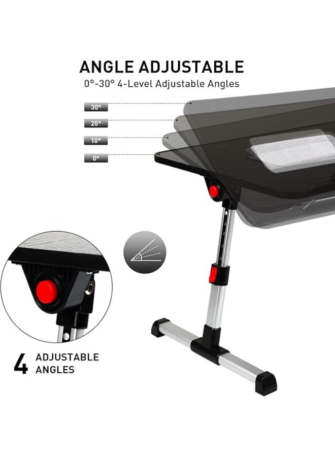 Adjustable Laptop Bed Table – Portable & Foldable Laptop Desk with USB Fan – Multi-Purpose Table for Working, Reading & Eating – Lightweight & Durable for Daily Use - Image 4