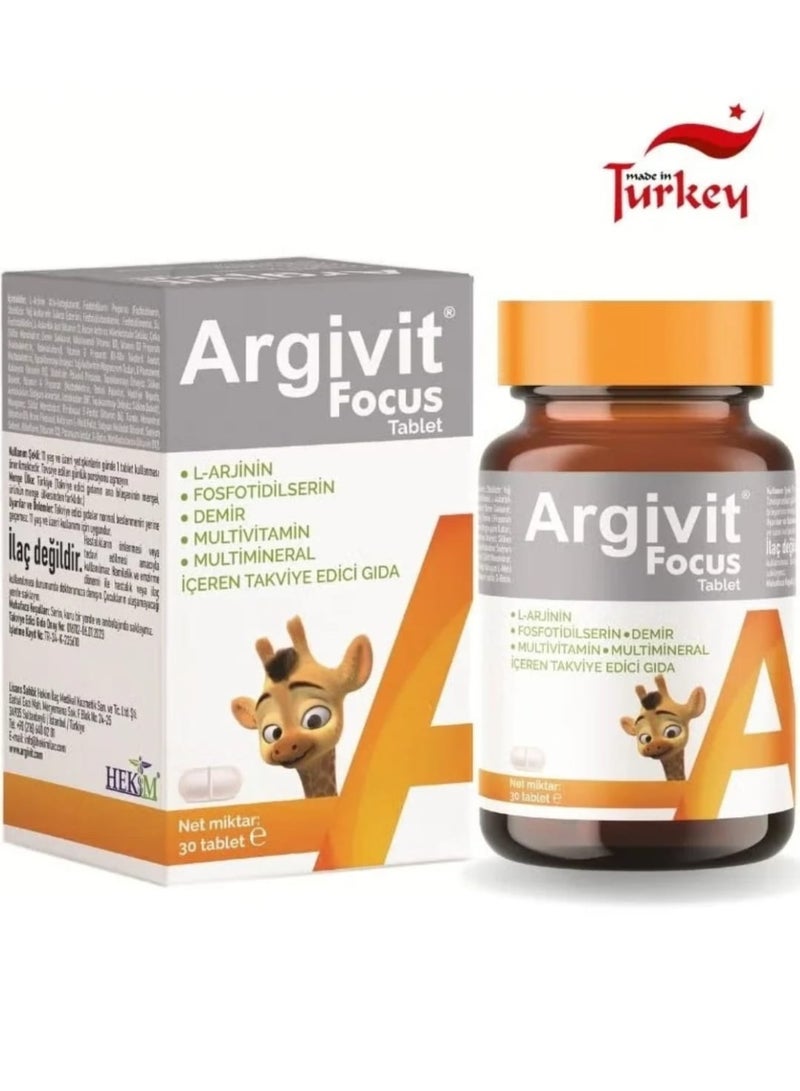 Argivit Fox Original Comprehensive Multivitamin and Mineral Supplement for Height and Focus Enhancement, 30 Tablets