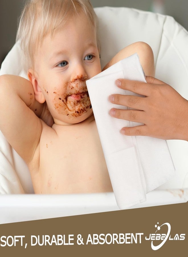 JEBBLAS Disposable Cloth Like Napkins, Built-in Flatware Pocket, Wedding Party Linen Feel White Napkin, Prefolded for Silverware,50 Count - Image 4