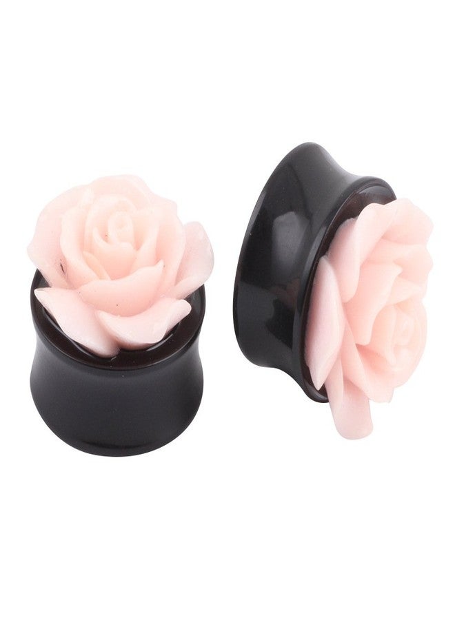 IPINK-10 PCS Rose Flower Ear Expander Tunnel Body Piercing Jewelry 8MM-25MM (5 Pairs of Gauge=8mm(0g)) - Image 2
