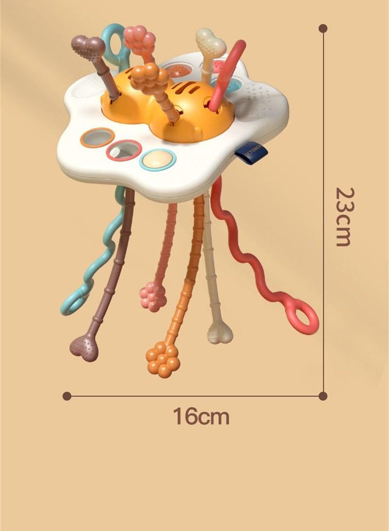 Loquat Fun Baby Lala Music Touch Development Toys Exercise Finger Pull flying Saucer Early Education Toys - Image 2