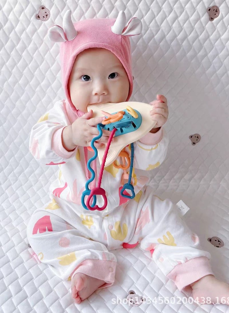 Loquat Fun Baby Lala Music Touch Development Toys Exercise Finger Pull flying Saucer Early Education Toys - Image 3