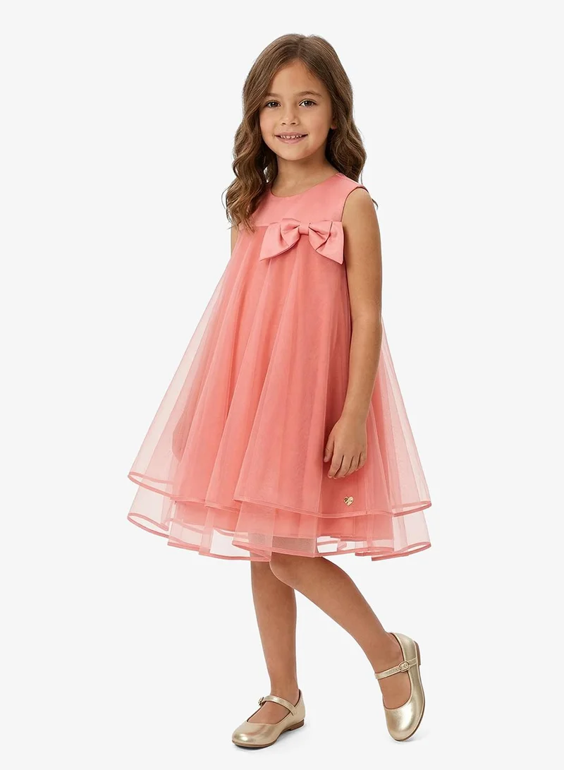 GUESS Youth Front Bow Detail Sleeveless Mini Dress