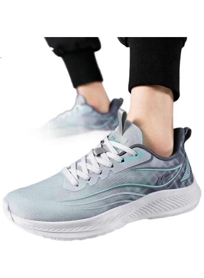Warrior Men'S Official Spring/Summer Sports Shoes Men'S Lightweight Running Shoes Men'S Breathable Casual Shoes Men White/Grey/Green Size 41 - Image 3