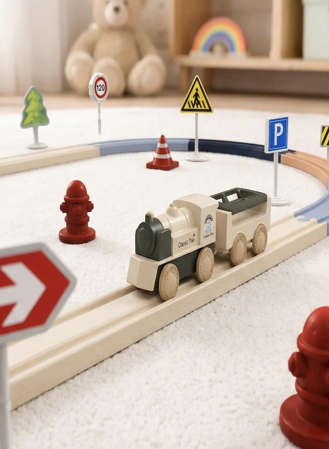 Toyshine Montessori Puzzle Train Tracks Set for Kids | 30 Pcs Creative Learning Toy for Babies & Kindergarten Children - Image 1