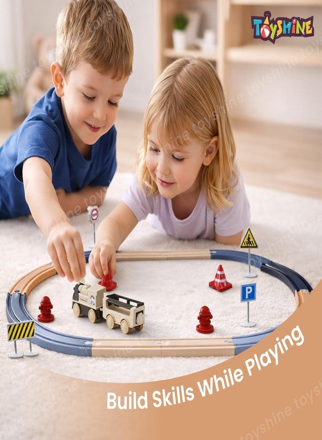 Toyshine Montessori Puzzle Train Tracks Set for Kids | 30 Pcs Creative Learning Toy for Babies & Kindergarten Children - Image 3