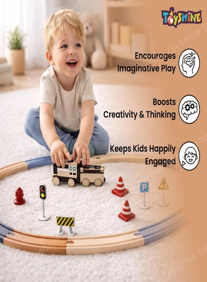 Toyshine Montessori Puzzle Train Tracks Set for Kids | 30 Pcs Creative Learning Toy for Babies & Kindergarten Children - Image 4