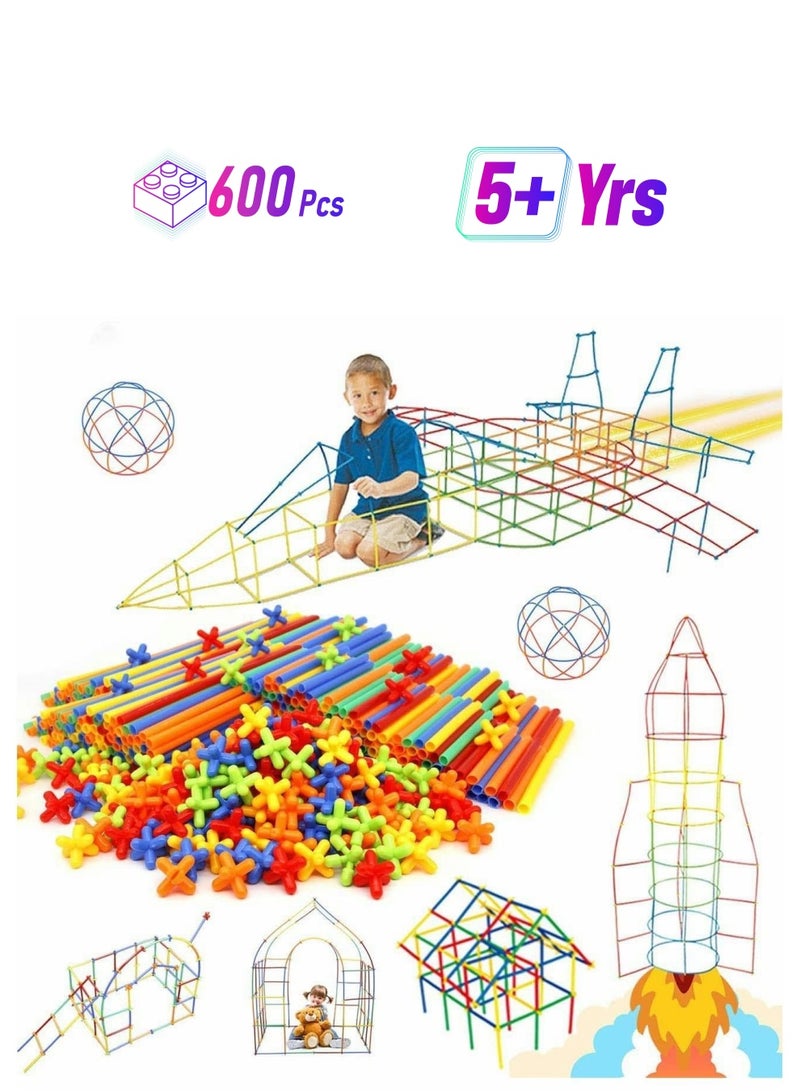 Loquat Construction Toys 600 Pieces Of Straw  - Image 1