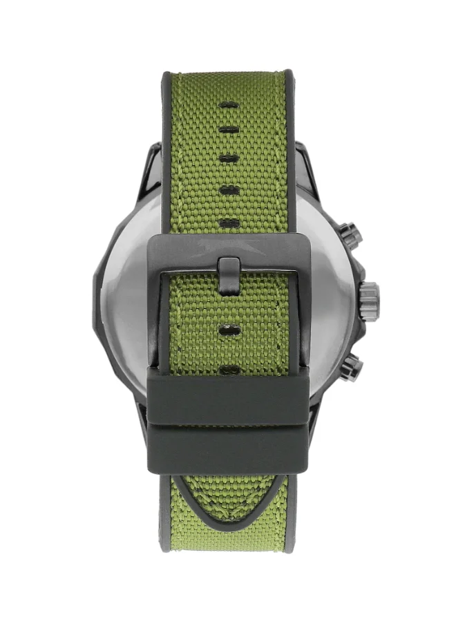 سلازنجر SLAZENGER Men's Watch, Multi Function Display and Fabric Strap - SL.9.2217.2.03, Green