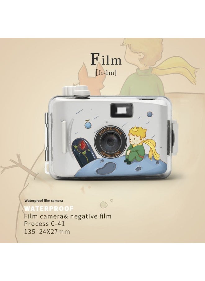 Generic Retro Fool Film Camera Non-Pole Film Machine Fool Machine Campus Camera Student Birthday Gift Female-Body Color:Official Standard Configuration-little X And Rose  - Image 1