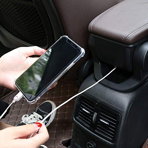 YIWANG Car Center Armrest Storage Box Container Tray for X1 F48 2016-2019, for X2 F47 2018 2019 Left Hand Drive (Black) - Image 4