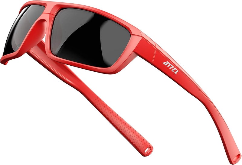 ATTCL Polarized Sunglasses Men for Fishing: UV Protection Lightweight TR90 Sports Wrap Sun Glasses Driving Golf Running - Image 1