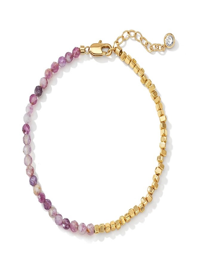 BENEIGE Bead Bracelet for Women Layered Stone Mixed Bracelets 18K Gold Plated Dainty Handmade Link Bracelet Jewelry for Women,Party for Women Gifts - Image 1