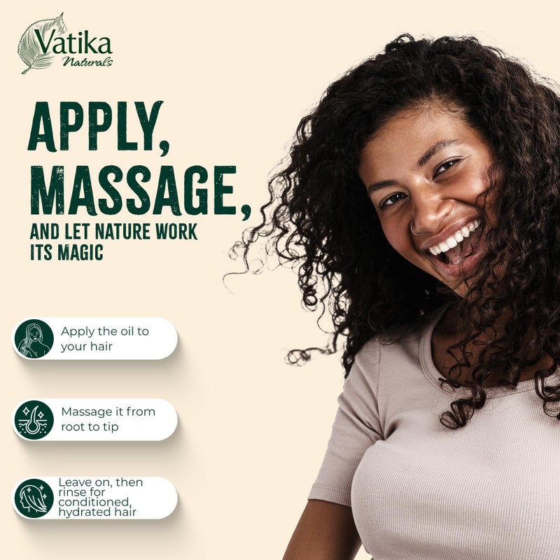 Vatika Naturals زيت الشعر من فاتيكا ناتشورالز للتموجات، 100 مل، زيت شعر للتموجات، يمنع تقصف الأطراف، يعزز نمو الشعر، يغذي ويرطب الشعر ويعالج قشرة الرأس، زيت بذور الخروع - Image 5