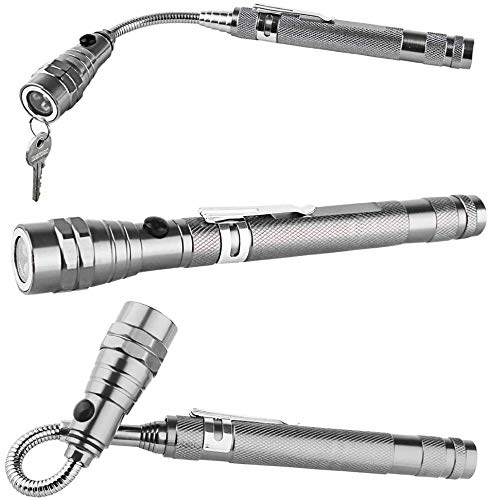 Instakart Metal Telescoping 3 Led Torch Flashlight Flexible Magnetic Pick Up Tool Lamp Pen Light - Image 2