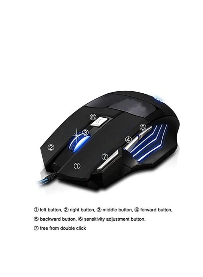 Zero Gaming Mouse 4800 DPI with 7 Buttons and LED Backlight – Metal Design for Gamers - Image 2