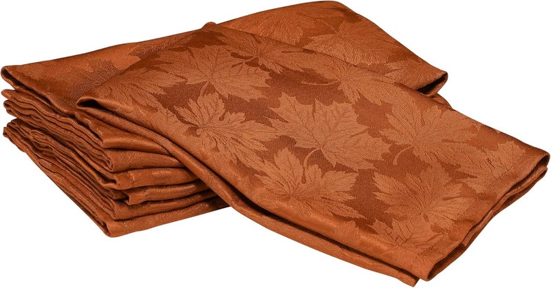 Kadut Thanksgiving Napkins Maple Leaf Harvest Fall Cloth Napkins Rustic 17x17 Inch Set of 4  Heavy Duty Fabric  Stain Proof Napkins for Harvest Holiday Fall Parties Christmas - Image 2