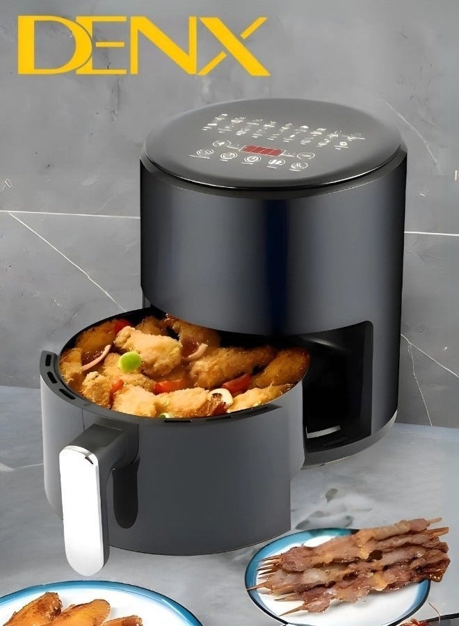 دينكس مقلاة هوائية صحية بدون زيت للقلي/الشواء/الخبز/التحميص سعة 4 لتر قوة 2400 واط - لون أسود - Image 2