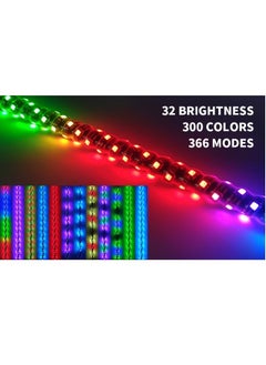 fashionhome 1 Pair 150 cm Long 360° Spiral Whip Lights Multicolor and Modes RGB LED Lights Side By Side With Wireless Remote and App Control Chasing Lighted Aluminum Antenna Whips for UTV ATV Truck  - Image 4
