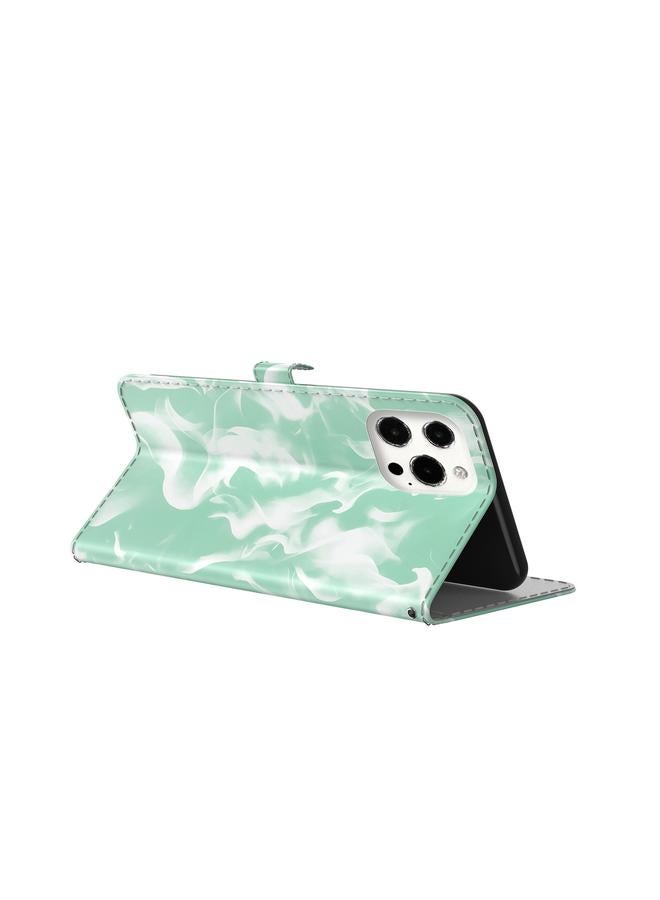 Zaboon Case For iPhone 13 Pro Cloud Fog Pattern Horizontal Flip Leather Case with Holder & Card Slot & Wallet - Image 4