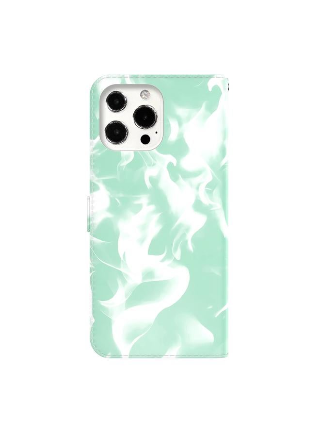 Zaboon Case For iPhone 13 Pro Cloud Fog Pattern Horizontal Flip Leather Case with Holder & Card Slot & Wallet - Image 3